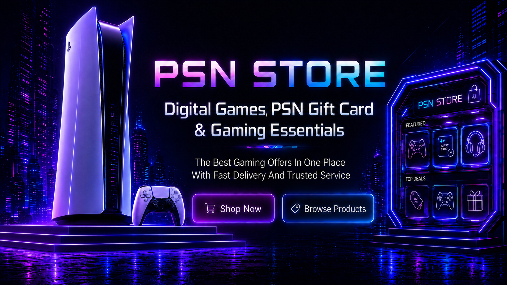 PSN Store Digital Games and Gift Cards